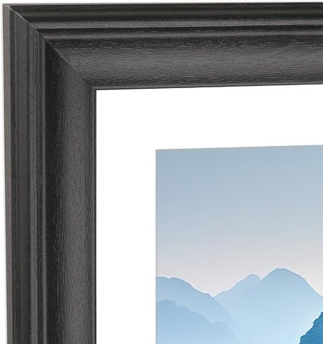إطارات صور بانورامية مقاس 22 × 27 من الخشب الصلب، مع حصيرة بيضاء، تناسب صور مقاس 19 × 24 بوصة مع حصيرة أو مقاس 22 × 27 بدون حصيرة، إطار ملصق مقاس 22 × 27 إطار صورة جدار عائلي مقاس 19 × 24 إطار صورة أسود (L23B2227W1924) in Kuwait