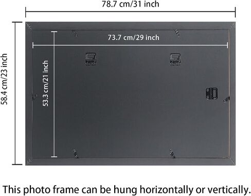21x29 inch Picture Frame Solid Wood Black,Suitable for Panoramic Photo Frame, Posters,Painting,Group Photo,Puzzle (A23B2129) in Saudi Arabia