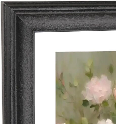 إطارات صور بانورامية مقاس 19 × 27 من الخشب الصلب، مع حصيرة بيضاء، تناسب الصور مقاس 16 × 24 بوصة مع حصيرة أو 19 × 27 بدون حصيرة، إطار ملصق مقاس 19 × 27 إطارات صور جدارية عائلية مقاس 16 × 24 إطار صورة أسود (L23B1927W1624) in Kuwait