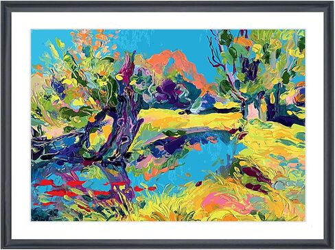20x27 Panoramic Picture Frames Solid Wood ,With White Mat ,Fit 17x24 inch Photos with Mat or 20x27 without Mat，Poster Frame 20x27Photo Frames Family Wall 17x24 Picture Frame Black (L23B2027W1724) in Kuwait