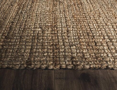 SAFAVIEH Natural Fiber Collection Runner Rug - 2' x 8', Natural Brown, Handmade Jute, Farmhouse Style, Chunky Textured Thick Pile (NF447A) in Kuwait