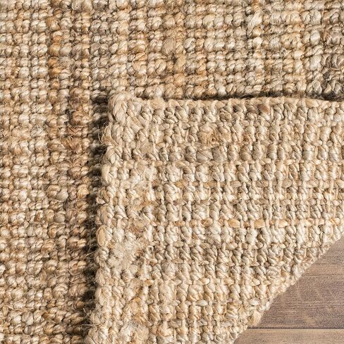 SAFAVIEH Natural Fiber Collection Runner Rug - 2' x 8', Natural Brown, Handmade Jute, Farmhouse Style, Chunky Textured Thick Pile (NF447A) in Kuwait
