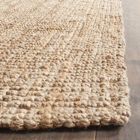 SAFAVIEH Natural Fiber Collection Runner Rug - 2' x 8', Natural Brown, Handmade Jute, Farmhouse Style, Chunky Textured Thick Pile (NF447A) in Kuwait