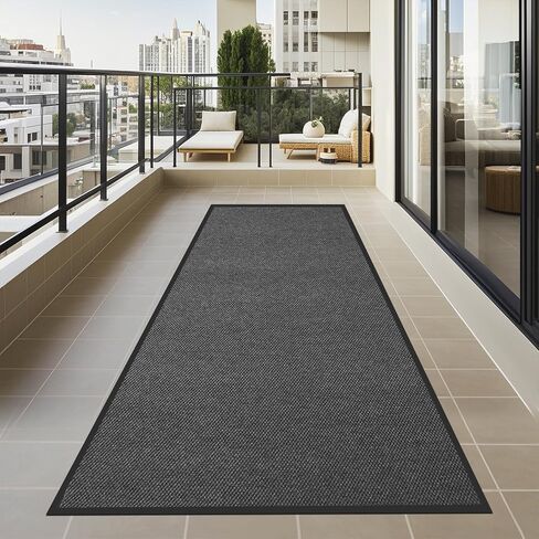 3x10 Runner Rug Kitchen Rugs, Non Slip Washable Indoor Outdoor Area Rug Entry Mat with Rubber Backing Carpet Runner Ribbed for Hallway, Balcony, Patio, Garage, Stair, Laundry in Saudi Arabia