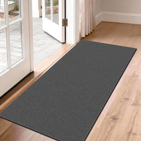 Waterproof 2x6 Runner Rug Non Slip - Floor Runners for Dogs,Washable & Joint-Friendly Dense Loop Pile Carpet Runners for Hallway, Kitchen, Indoor Entryway, Laundry, Checked Beige in Saudi Arabia