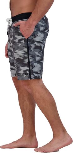 Eddie Bauer Men's SPF 50+ Volley Swim Trunk 8" Inseam Comes with Comfort Liner - Ultimate Comfort & Stretch in Kuwait