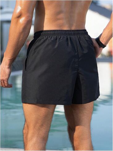 SHENHE Men's Swim Trunks with Compression Liner Swimsuit Bathing Suit Shorts with Pockets in Kuwait