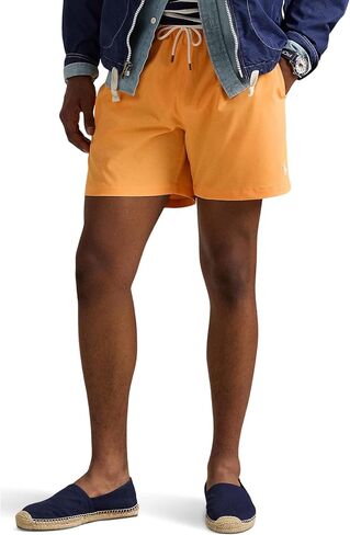 POLO RALPH LAUREN, Mens, 5.75" Traveler Classic Swim Trunk, Key West Orange, X-Large in Kuwait