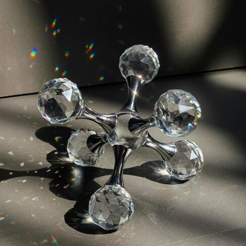 Luxurious Prism Molecular Ball Living Room Desktop Decoration Crystal Molecules, for Birthday Friends Gatherings, Christmas，Home or Office Counter Decoration Accessories in Saudi Arabia