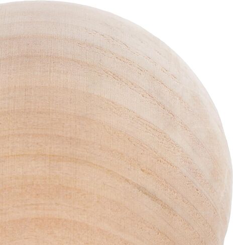 Deco 79 Wood Handmade Decorative Orbs & Vase Filler Decorative Balls with Varying Sizes, Set of 3 Vase Filler 5", 4", 3" D, Light Brown in Kuwait