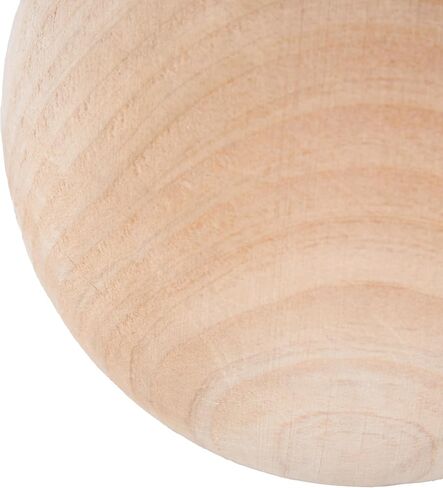 Deco 79 Wood Handmade Decorative Orbs & Vase Filler Decorative Balls with Varying Sizes, Set of 3 Vase Filler 5", 4", 3" D, Light Brown in Kuwait