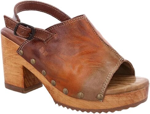 Bed/STU Marie Clog Sandal,Slingback, 3 in. Heel, 1 in. Platform, Cafe Latte. in Kuwait