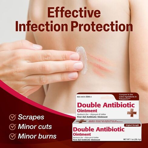Taro Double Antibiotic Ointment (1 Oz Tube) First Aid Wound Care for Minor Cuts, Scrapes & Burns, Topical Antibiotic for Adults and Children 2+, Neomycin-Free in Saudi Arabia