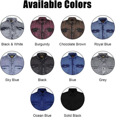 Dream Apparel Mens Cut Off Button-Down Cotton Denim Shirt Lightweight Stonewashed Frayed Sleeveless Shirt w/ 2 Chest Pockets in Kuwait