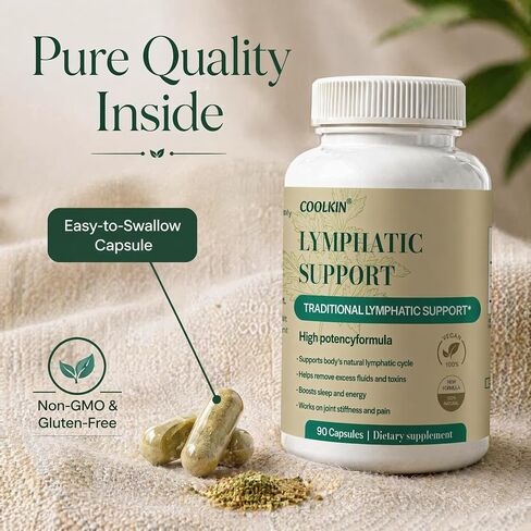 Natural Lymphatic Drainage Supplement – Supports Lymphatic Cleanse, Fluid Balance & Debloating – 90 Herbal Capsules with Dandelion & Burdock Root in Saudi Arabia