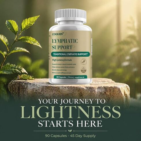 Natural Lymphatic Drainage Supplement – Supports Lymphatic Cleanse, Fluid Balance & Debloating – 90 Herbal Capsules with Dandelion & Burdock Root in Saudi Arabia