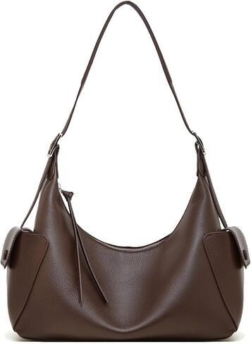 MFFOR Genuine Leather Hobo Bags for Women, Slouchy Shoulder Purses | Durable Hardware, Secure Closure, Anti-Scratch, Soft Touch, Adjustable Straps in Saudi Arabia