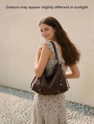 3-Way Convertible Hobo Bag for Women, Soft Shoulder Backpack, Casual Daily Tote Purse with Adjustable Strap in Saudi Arabia