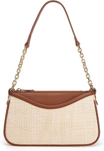 Small Shoulder Bag for Women Trendy Clutch Mini Hobo Handbag with Zipper Closure Genuine Leather Bags for Daily Outfits in Kuwait