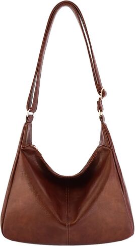 Hobo Bags for Women, Soft Leather Women Crossbody bag, Stylish Slouchy Shoulder Bag Purses for Women in Saudi Arabia