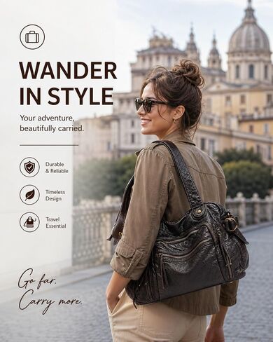 City Bag Hobo Bags for Women Large Tote Shoulder Crossbody Purse for Daily Travel Work, Vintage Y2K PU Leather Handbag in Kuwait