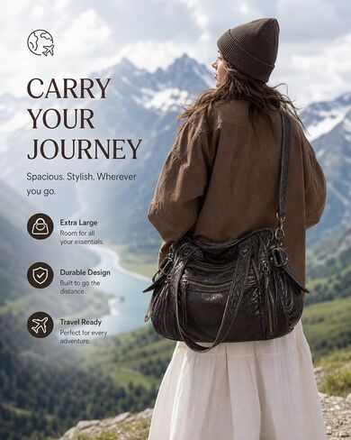 City Bag Hobo Bags for Women Large Tote Shoulder Crossbody Purse for Daily Travel Work, Vintage Y2K PU Leather Handbag in Kuwait