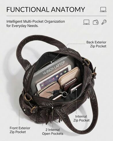 City Bag Hobo Bags for Women Large Tote Shoulder Crossbody Purse for Daily Travel Work, Vintage Y2K PU Leather Handbag in Kuwait