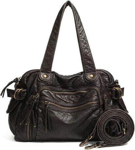 City Bag Hobo Bags for Women Large Tote Shoulder Crossbody Purse for Daily Travel Work, Vintage Y2K PU Leather Handbag in Kuwait