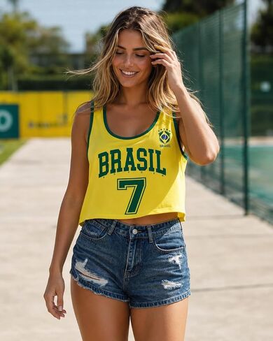 SFHFY Soccer Cup 2026 Tank Top Women:Brazil Mexico Sleeveless Shirt Soccer Fans Jersey Casual Crop Sport Tee in Saudi Arabia
