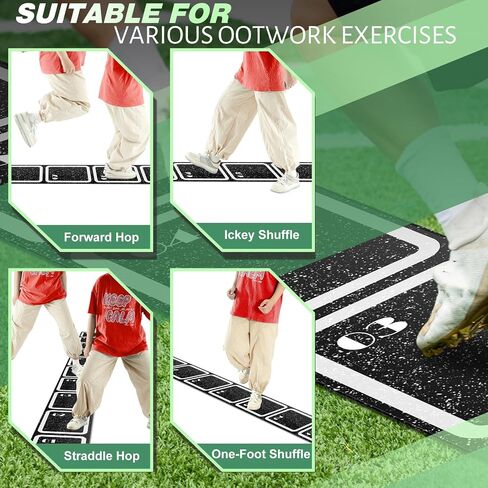 Rubber Agility Ladder 15 ft Non-Slip Rubber Speed Agility Training Ladder for Soccer Football Footwork Training Equipment for Fitness Boxing Sports Quick Exercise Training Gym Workout in Saudi Arabia