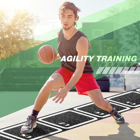 Rubber Agility Ladder 15 ft Non-Slip Rubber Speed Agility Training Ladder for Soccer Football Footwork Training Equipment for Fitness Boxing Sports Quick Exercise Training Gym Workout in Saudi Arabia