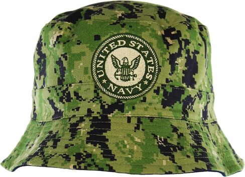 United States Navy Reversible Bucket Hat, Digital Camo and Solid Navy, One Size in Saudi Arabia