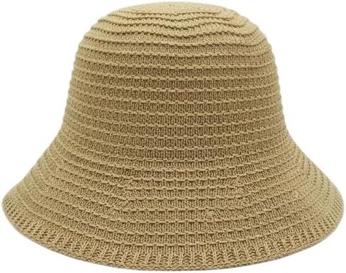 Womens Straw Bucket Sun Hat with Wide Brim – Soft Foldable Floppy Beach Hat for Summer in Saudi Arabia