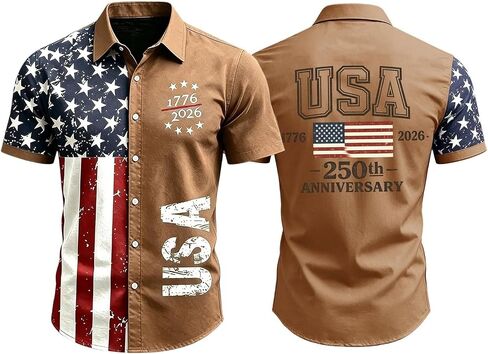 Men's 250th Anniversary USA Shirts Men American Flag Polo T-Shirt 250 Years Birthday Patriotic Blouses Quick Dry Golf Tops in Saudi Arabia