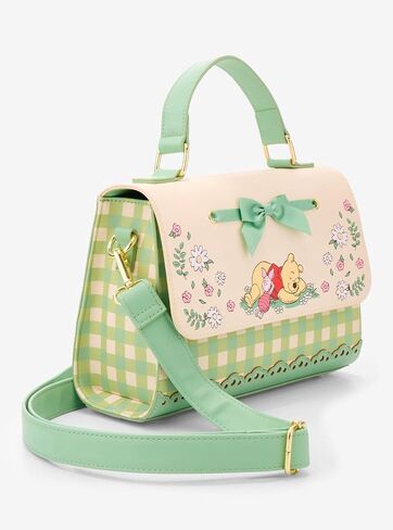 Loungefly Disney Winnie the Pooh Floral Gingham Handbag - BoxLunch Exclusive GREEN NONE in Kuwait
