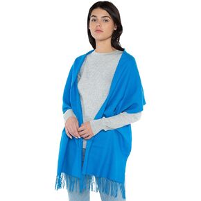 JENNIE LIU Women's 80" X 28" Tissue Wight Wool Cashmere Wrap with 8 Luxury Designs in Saudi Arabia