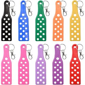 20 Pcs Shoe Charm Keychain Holder 10 Colors | Silicone PVC, Luggage Tag Hole, Key Ring Decoration in Saudi Arabia