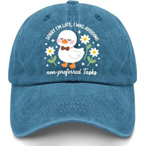 Sorry Im Late I was Avoiding Non-Preferred Tasks Hats for Men Stylish Washed in Kuwait