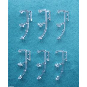 THREE PAIR 1" Double Slat CLEAR VALANCE RETAINER CLIPS for Wood or Mini BLINDS in Saudi Arabia