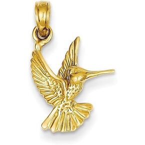 14k Yellow Gold Hummingbird Pendant in Saudi Arabia