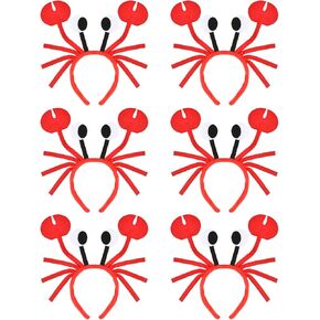 Crab Headbands, Red, One Size, Novelty Costume Hair Accessory for Halloween and Beach Parties, 6 Pack in Saudi Arabia