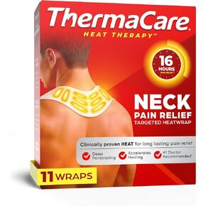 ThermaCare Heat Wraps for Neck & Shoulder Pain Relief - 16-Hour Heat Therapy Heating Pads, Adhesive Heat Patches for Muscle & Joint Pain - Flexible Fit for Comfort & Extended Wear - 11 Count in Saudi Arabia