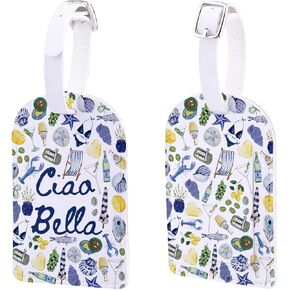 Ciao Bella Italy Lemon Gift Italian Amalfi Coast Travel Italian Island Honeymoon Trip Seafood Lover Luggage Tag (Ciao Bella tag) in Saudi Arabia