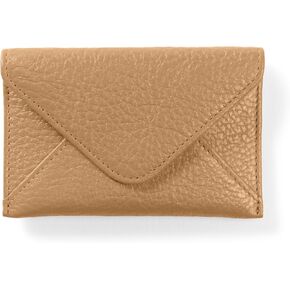 Leatherology Camel Envelope Card Case – Full Grain Leather Business Card Holder with Hidden Snap Closure in Saudi Arabia