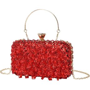 Sparkly Clutch Purse for Women, Glitter Sequin Evening Bag with Detachable Chain for Wedding Party Prom in Saudi Arabia