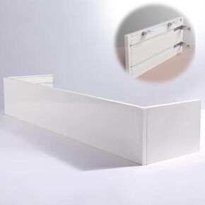 Stylish 8ft Aluminum Curtain Pelmet Box Frame with White Ceiling Bracket - Decorative Roller Blind Divider for Living Room/Bedroom, Modern Home Decor Solution in Kuwait