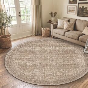 Sasttie 8x10 Area Rugs, Ultra-Soft Washable Rug, Low Pile Foldable Thin Carpets with Non-Slip Backing, Skin-Friendly Stain Resistant Carpet for Living Room, Bedroom, Kitchen, Dorm, 8x10, Beige in Saudi Arabia