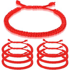 Red String Bracelet, 6 Pack Adjustable Handmade Red Protection Bracelet for Good Luck, Valentine Birthday Gifts for Women Men Couple Sister in Saudi Arabia
