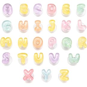 OVRUNS Letter Shoe Charms for Women, 26 Pcs Colorful Alphabet Shoe Decorations Bubble A-Z Shoe Accessories for Clogs Sandals in Saudi Arabia