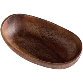 Handcrafted Decorative Boat Bowl, Rustic Wooden Storage Organizer Key Soap and Jewelry Display Tray for Kitchen Bathroom Entry Table Sink Farmhouse Decor (Brown Small) in Saudi Arabia